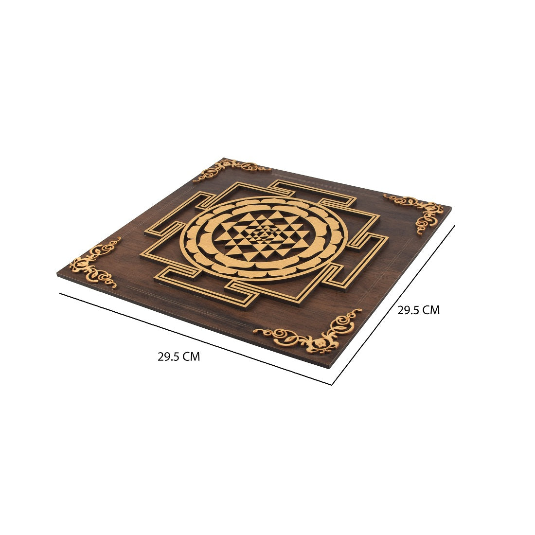 Boho Wooden Sri Yantra Mandala Art for Wall Decor Attractive Sister
