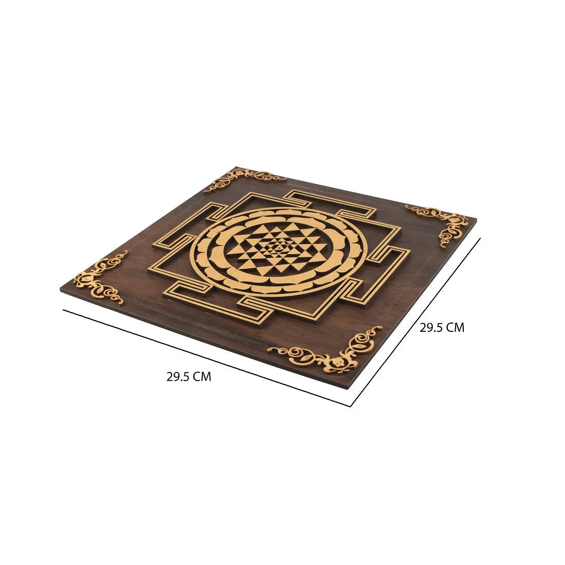 Boho Wooden Sri Yantra Mandala Art for Wall Decor Attractive Sister