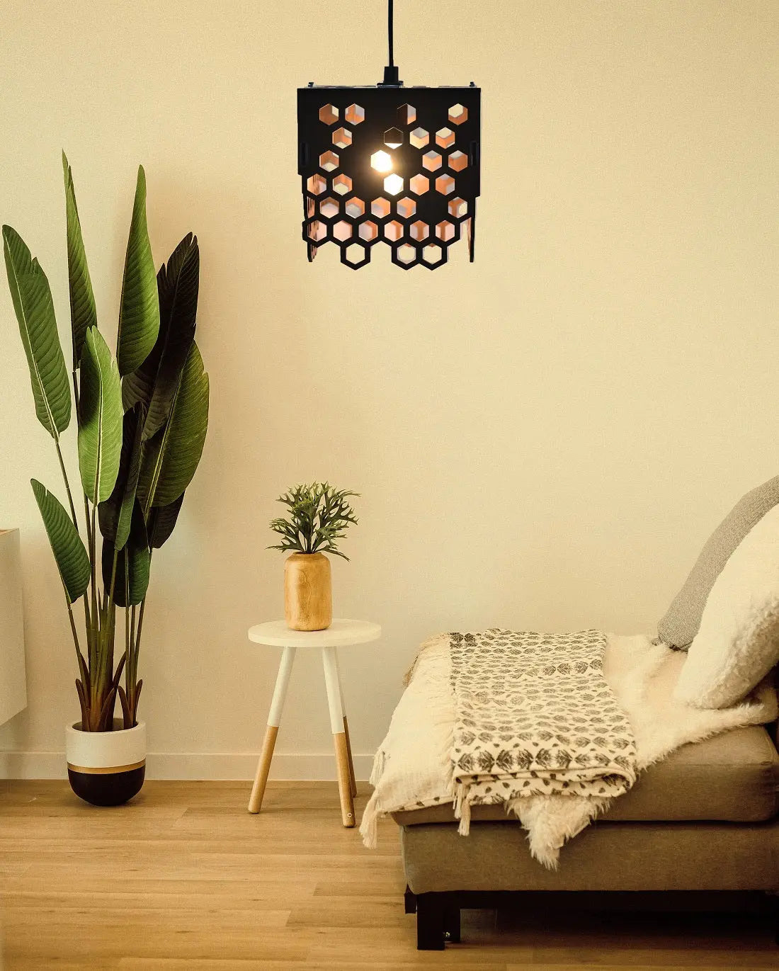 Hand-Etched Wall & Ceiling Hanging Light – Boho Pendant Light for Living Room, Balcony, Bedroom & Home Décor Attractive Sister