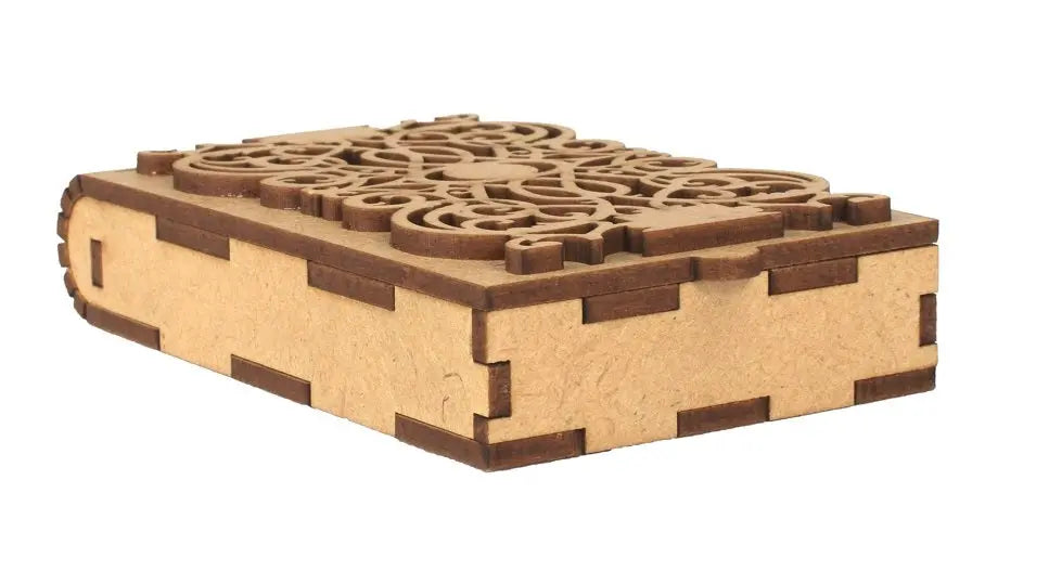 Wooden USB Pen Drive Organizer Box with Secure Cover & Compartments for Storage Attractive Sister