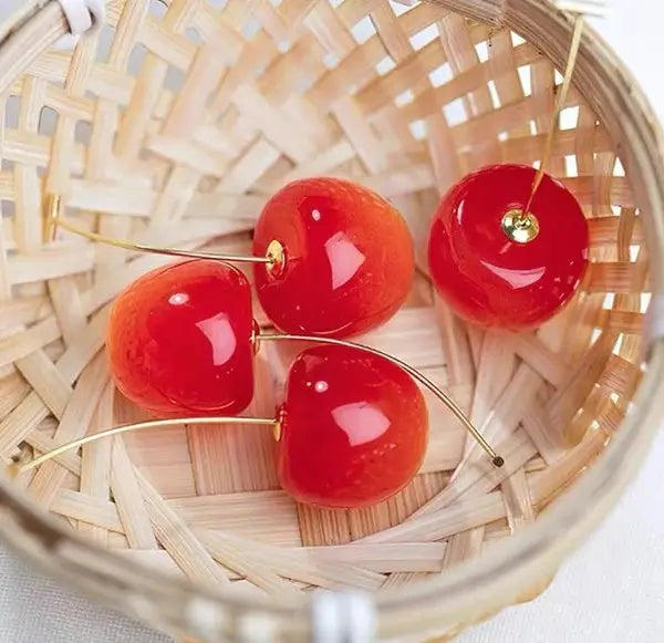 Stylish Cherry Earrings Cute and fun food-inspired theme Attractive Sister