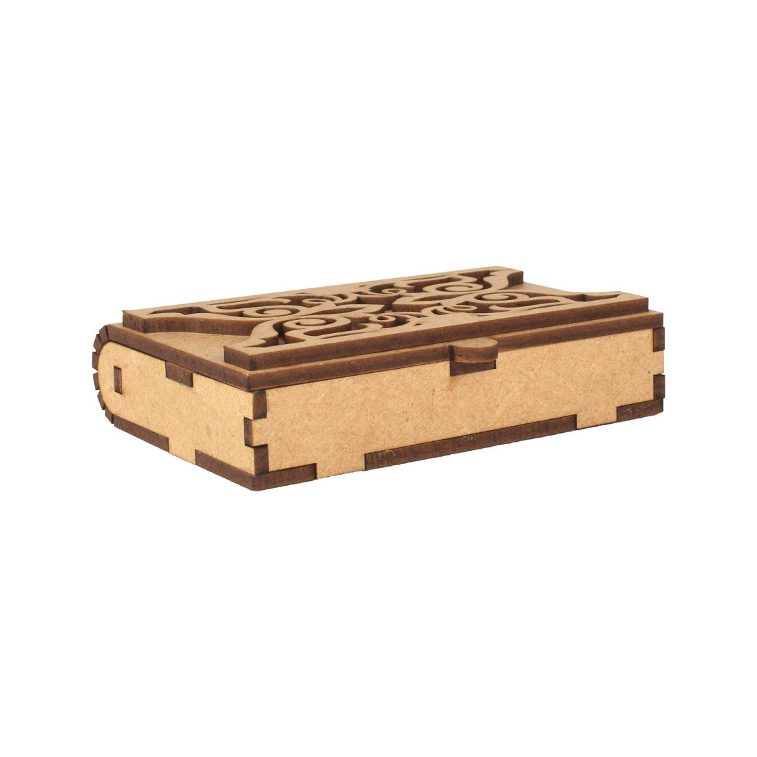 Wooden Pen Drive Organizer Box with Cover & Compartments – Elegant USB Storage Holder Attractive Sister