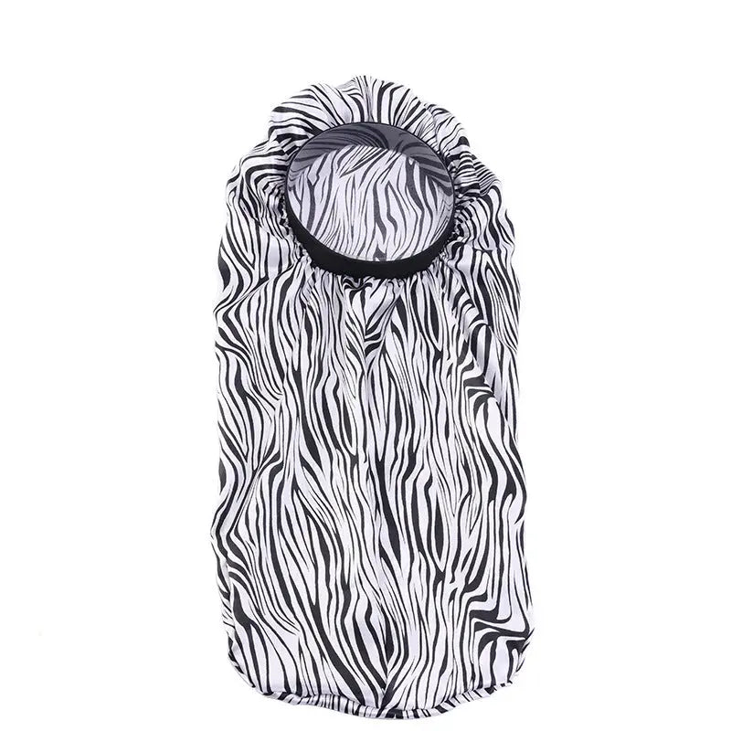 Popular Stretch Headband Satin Night Cap, Hair Care Long Barrel Cap, Perm Hat CJ