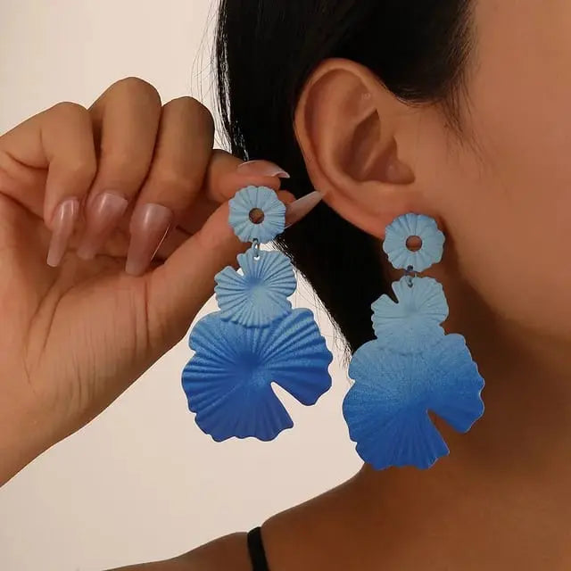 Bohemian Flower Earrings for Everyday Wear , Bold and Beautiful Statement Earrings Attractive Sister