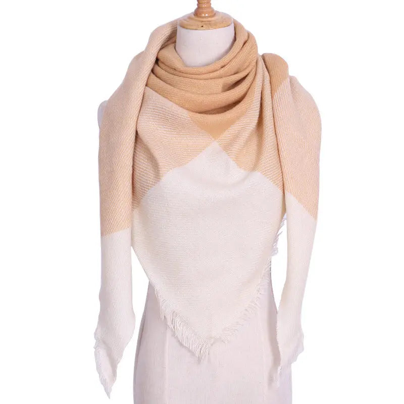 esign Women Triangles Scarf Long Scarves Shawl Autumn Winter CJ