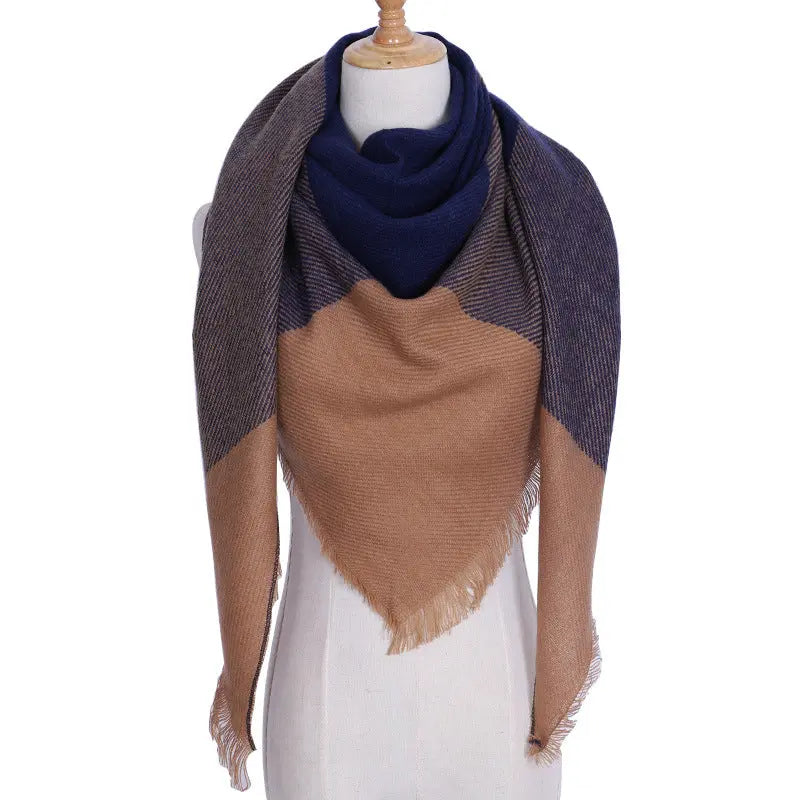 esign Women Triangles Scarf Long Scarves Shawl Autumn Winter CJ