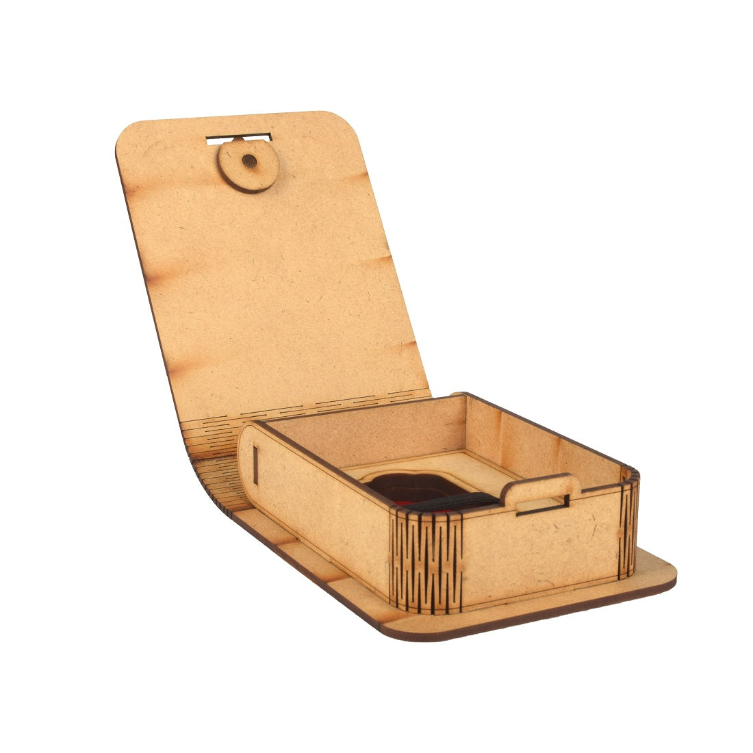 Wooden USB Drive Organizer Box with Cover & Compartments - Elegant Storage Solution Attractive Sister
