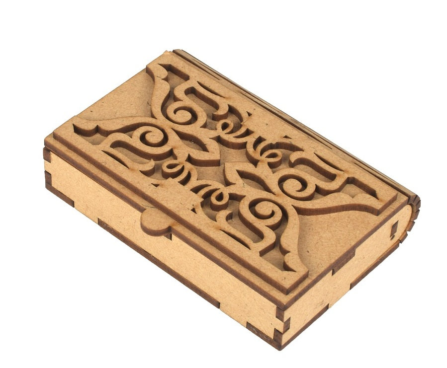 Wooden Pen Drive Organizer Box with Cover & Compartments – Elegant USB Storage Holder Attractive Sister