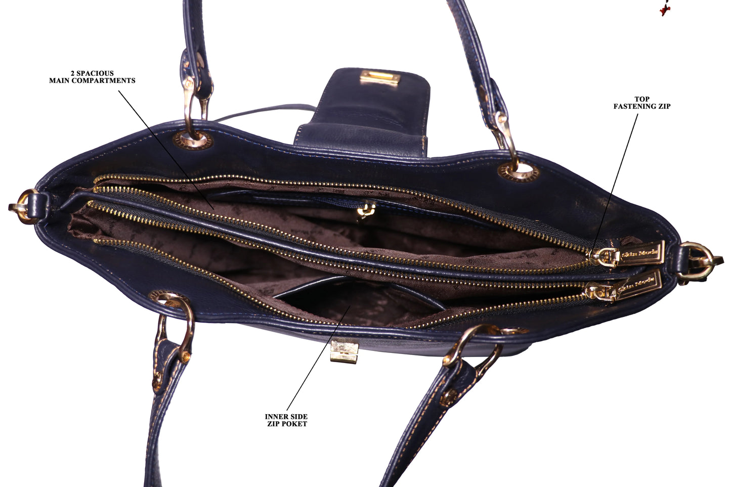 Italian Calfskin Leather Tote – Elegant & Functional Attractive Sister