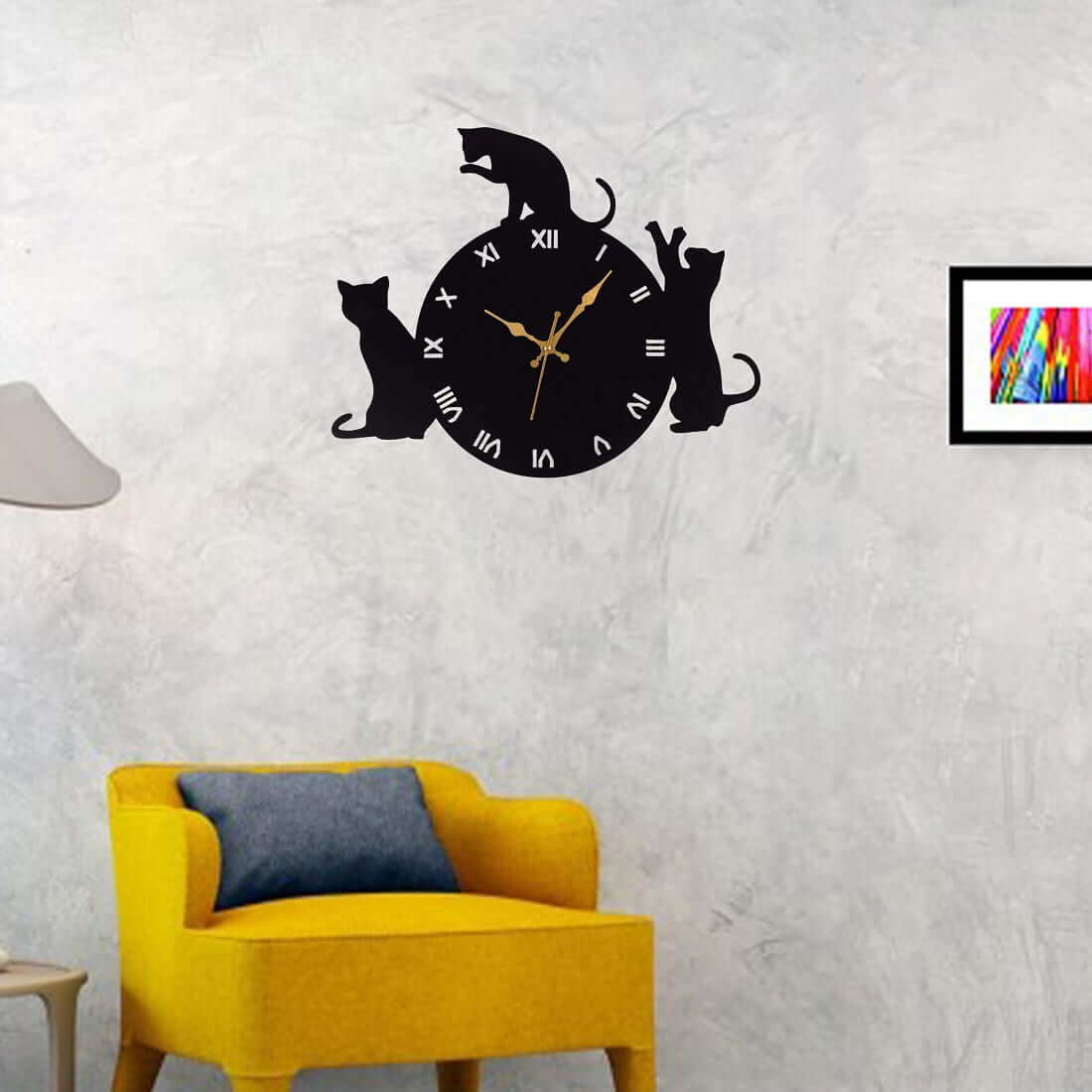 Designer Stylish Metal Wall Metal Metal Clock for Living Room, Bedroom, Office, Kitchen, Home and Hall, Fancy Big Size Modern Wall Watch for Homedécor -543 Attractive Sister