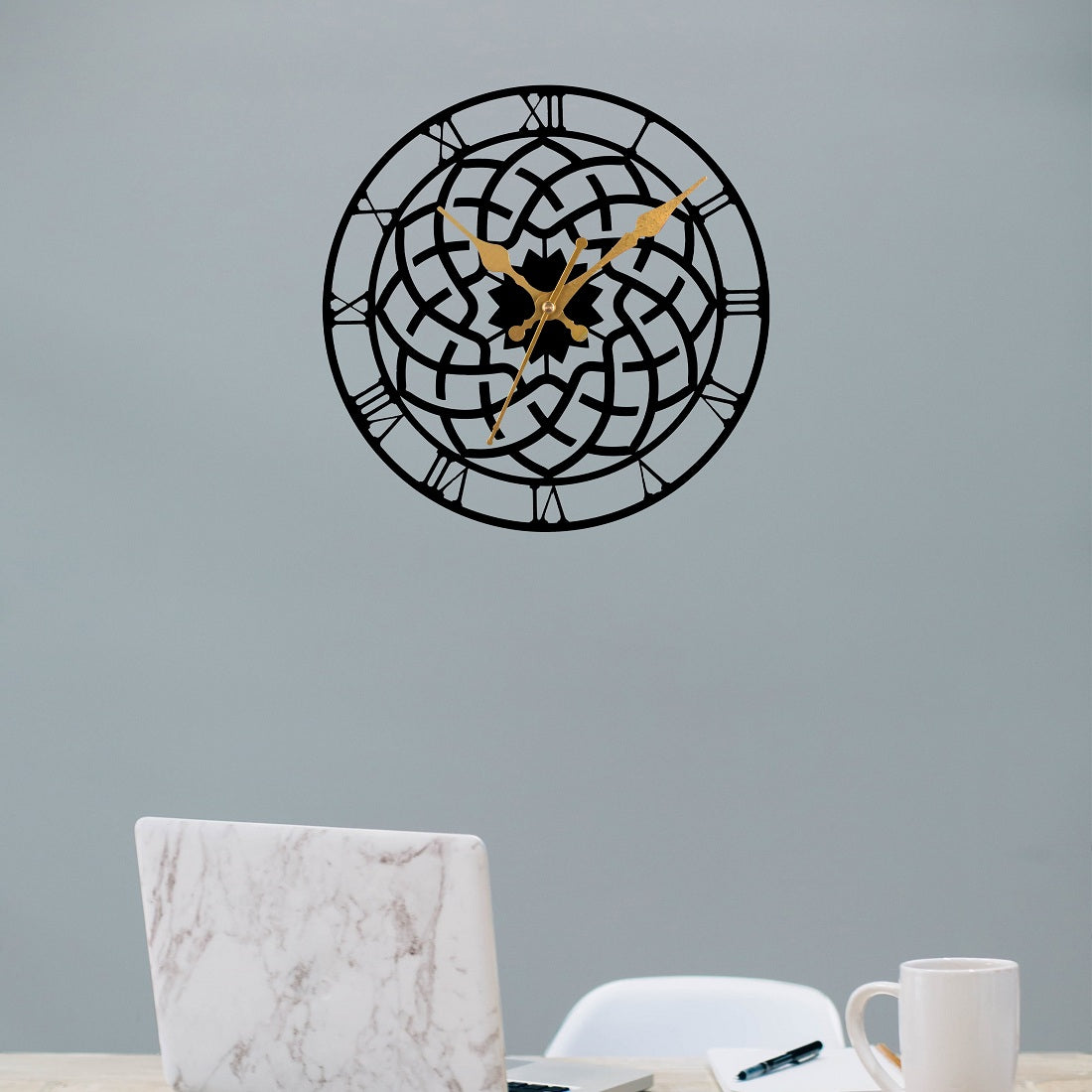 Elegant Precision: Designer Metal Wall Clock - Elevating Every Space with Style (DESIGN-13) Attractive Sister