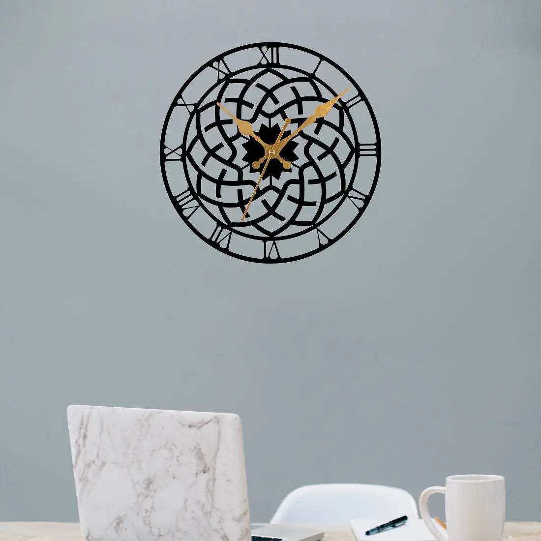 Elegant Precision: Designer Metal Wall Clock - Elevating Every Space with Style (DESIGN-13) Attractive Sister