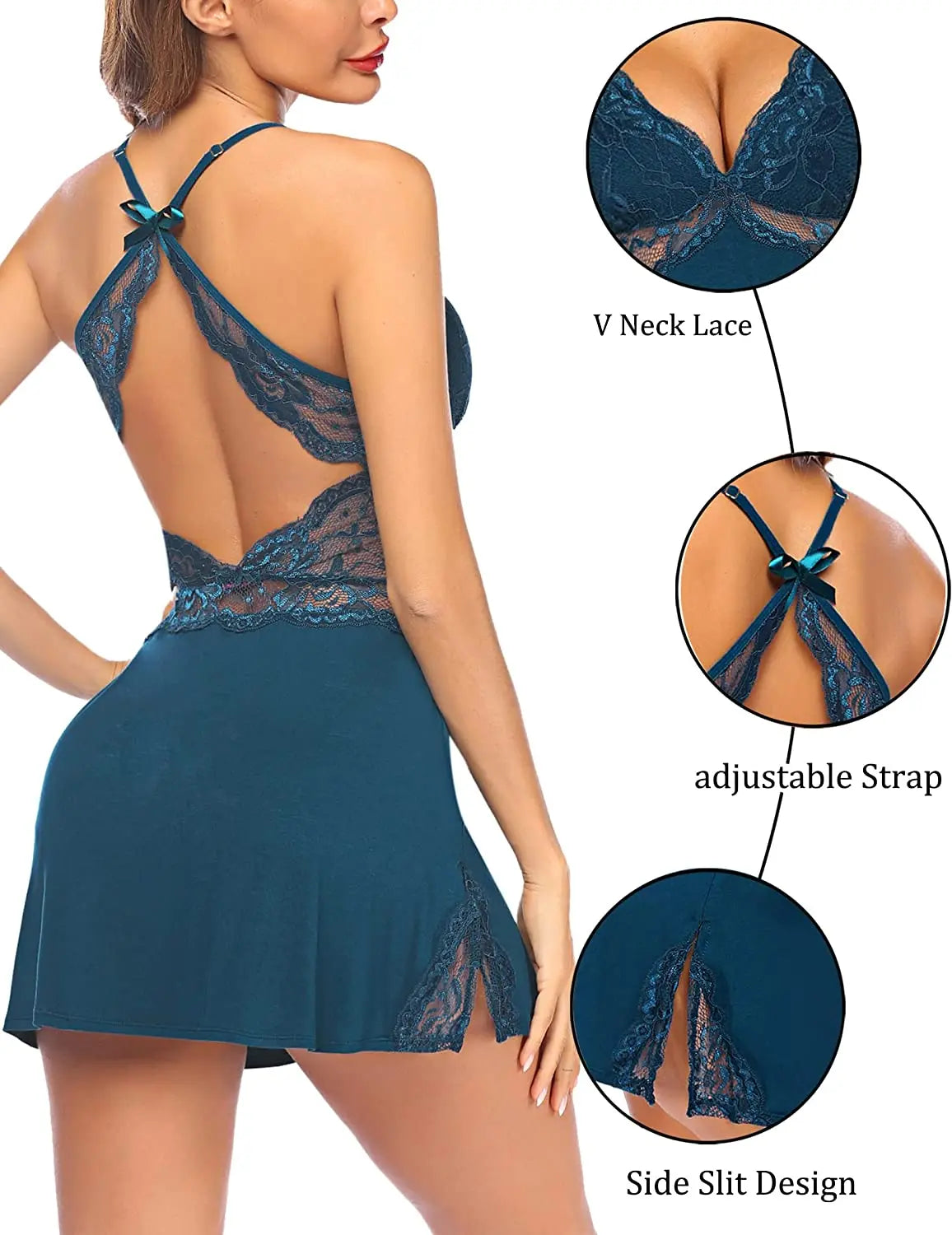 Women lingerie lace chemise sleepwear babydoll teddy lingerie Attractive Sister