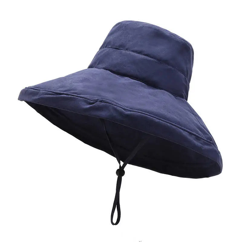 Women's Oversized Brim Shade New Peach Skin Bucket Hat CJ