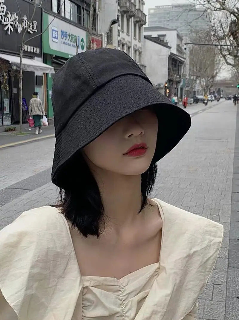 Denim Minimalist Style Jean Fisherman Hat Women CJ
