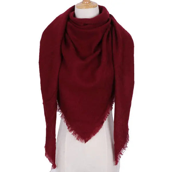 esign Women Triangles Scarf Long Scarves Shawl Autumn Winter CJ