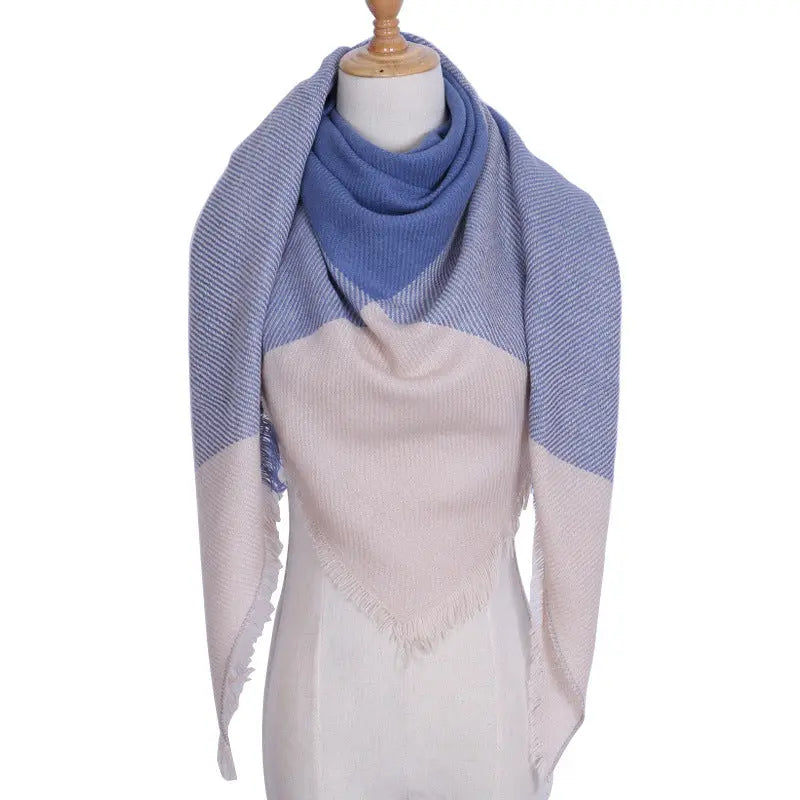 esign Women Triangles Scarf Long Scarves Shawl Autumn Winter CJ