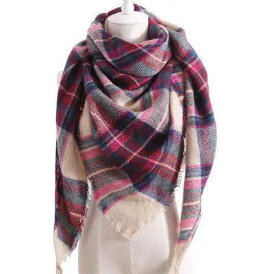 esign Women Triangles Scarf Long Scarves Shawl Autumn Winter CJ