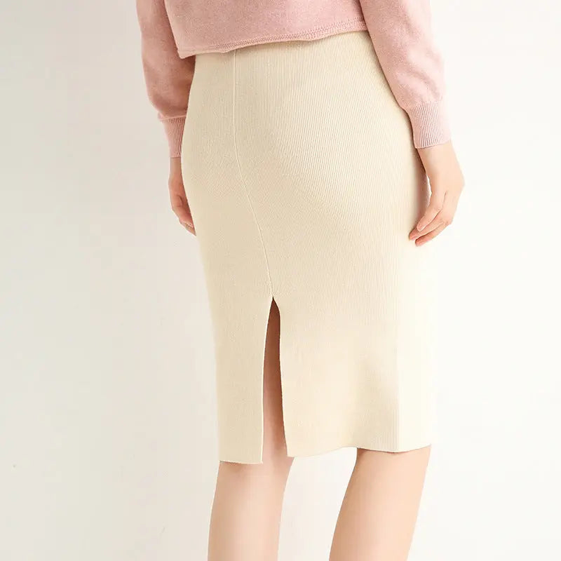 Knitted skirt wrap hip skirt CJ