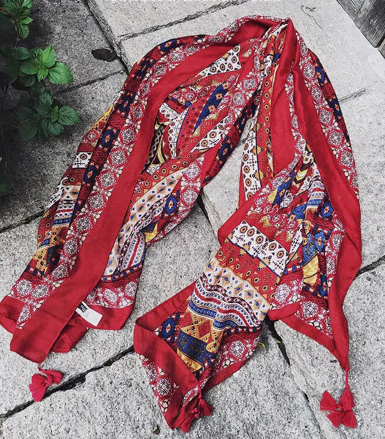 Cotton and linen scarf CJ