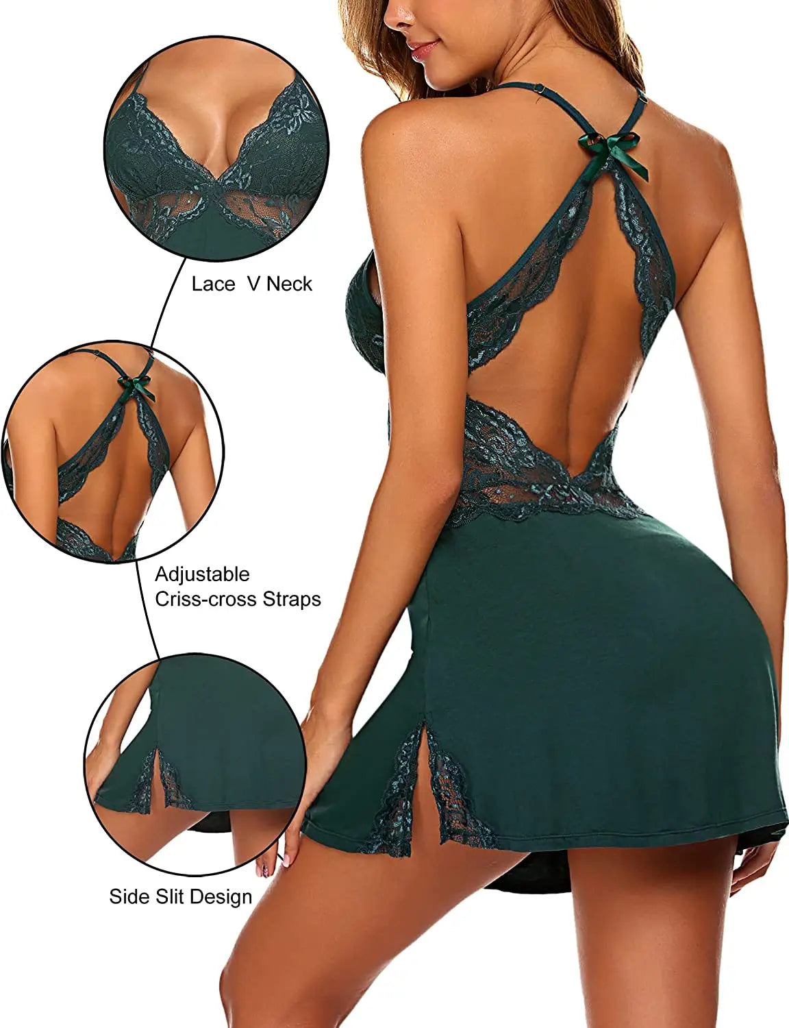 Women lingerie lace chemise sleepwear babydoll teddy lingerie Attractive Sister