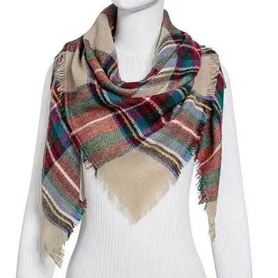 esign Women Triangles Scarf Long Scarves Shawl Autumn Winter CJ