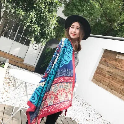 Cotton and linen scarf CJ