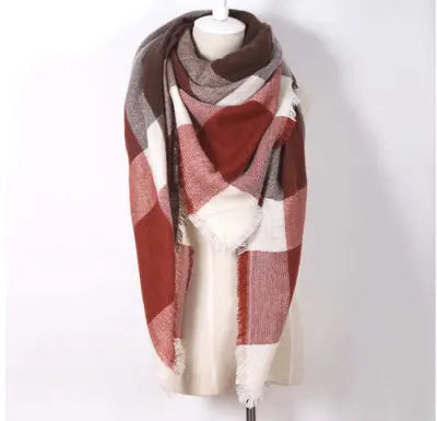 esign Women Triangles Scarf Long Scarves Shawl Autumn Winter CJ