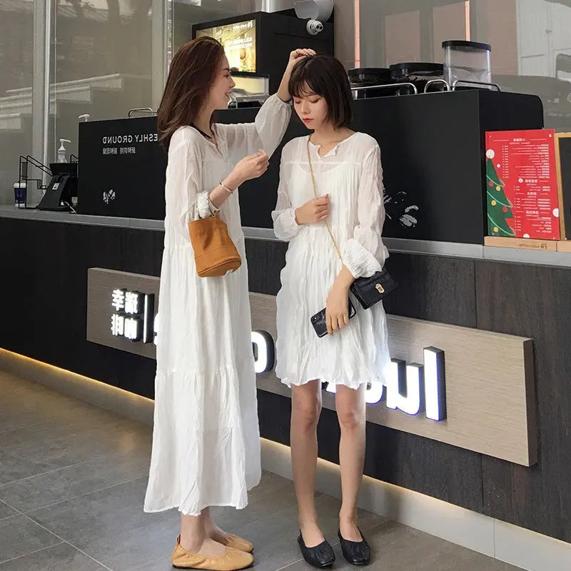 Long Skirt Temperament Sunscreen Chiffon Dress Women CJ