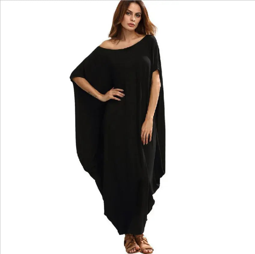 Loose Dress Cross-border Solid Color Pleated Long Skirt CJ