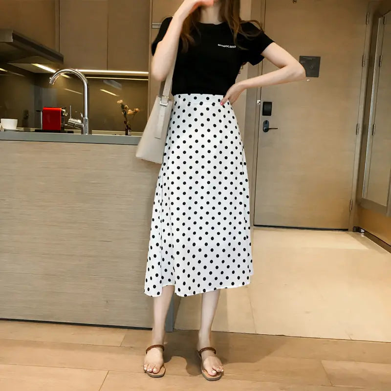 New Retro Style Polka Dot Chiffon Skirt eprolo