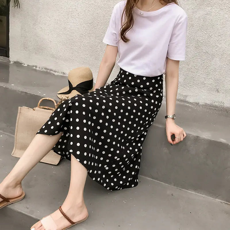 New Retro Style Polka Dot Chiffon Skirt eprolo
