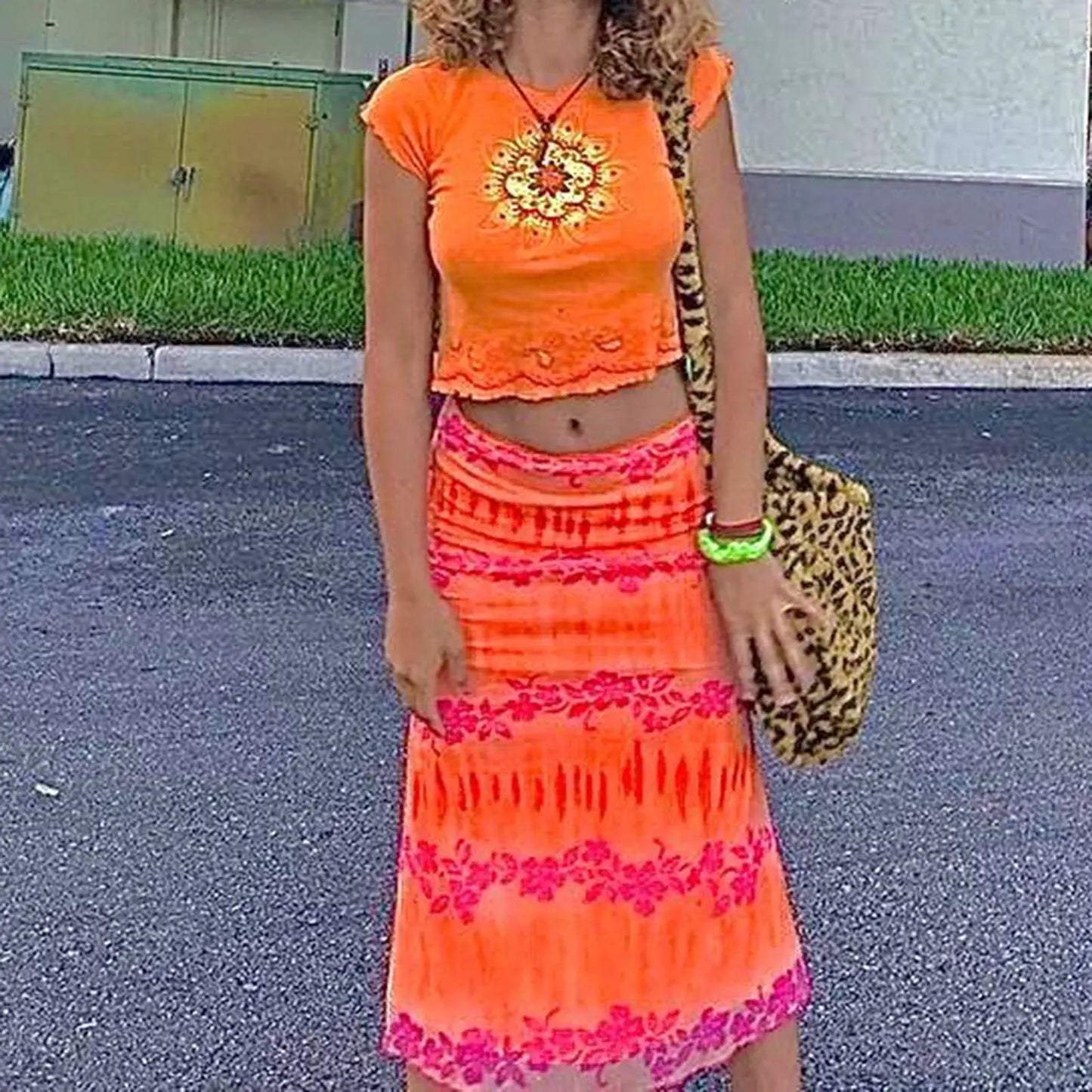 Fashion New 3D Digital Color Printing Short Skirt Skirt CJ