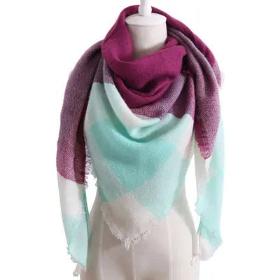 esign Women Triangles Scarf Long Scarves Shawl Autumn Winter CJ