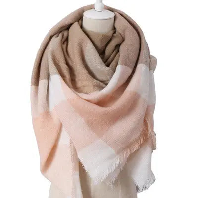 esign Women Triangles Scarf Long Scarves Shawl Autumn Winter CJ