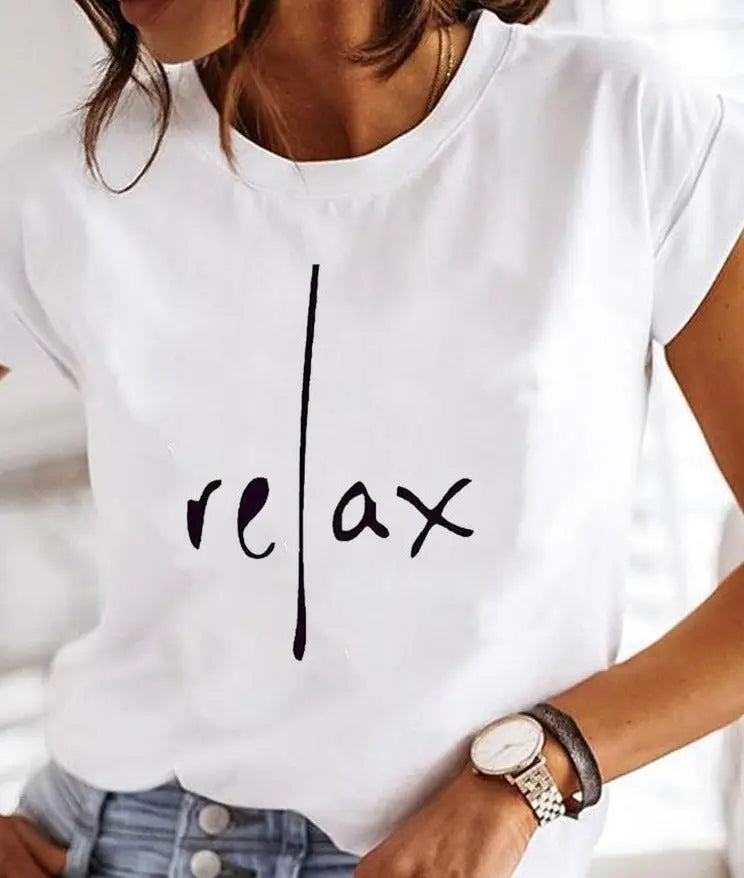 Women's 3D Digital Printing Casual Round Neck Short Sleeves CJ