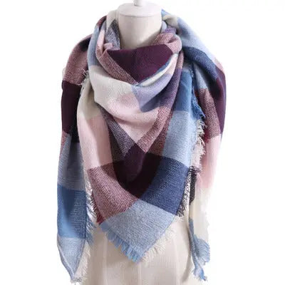esign Women Triangles Scarf Long Scarves Shawl Autumn Winter CJ