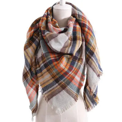 esign Women Triangles Scarf Long Scarves Shawl Autumn Winter CJ