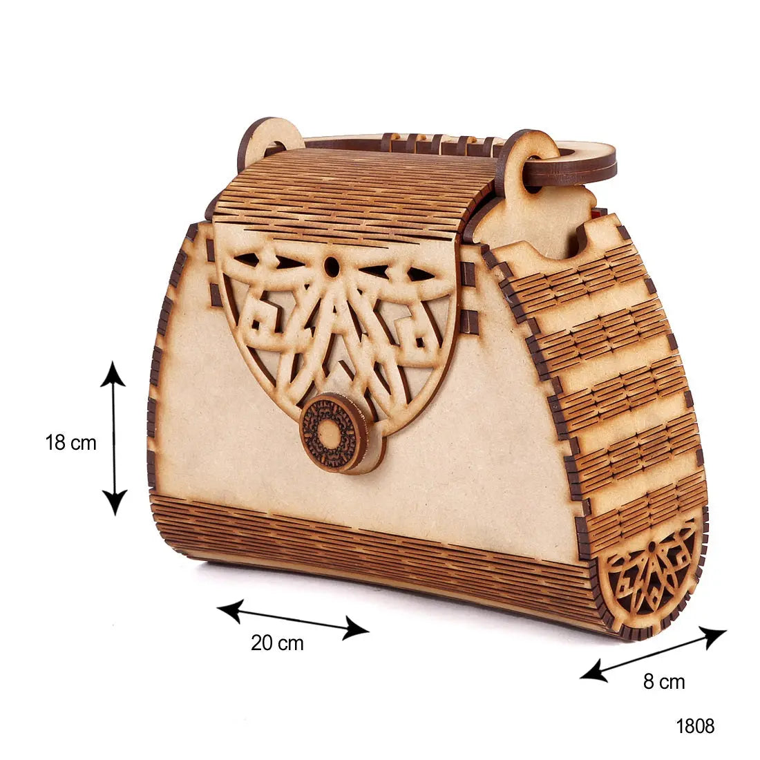 Women's Handcrafted Wooden Light Weight Unique Purse Handbag Attractive Sister