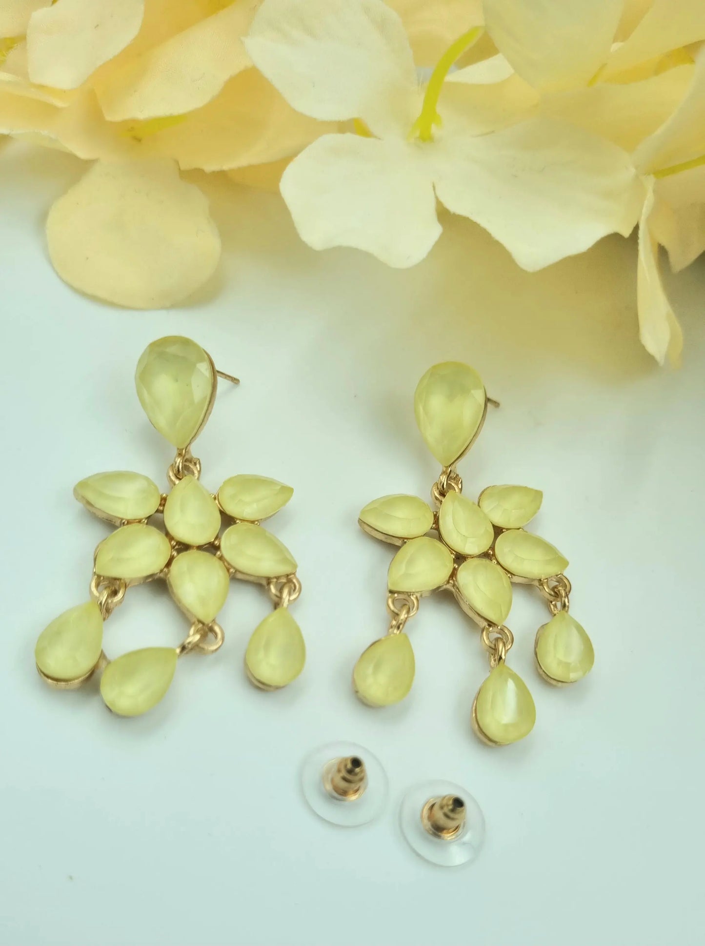 Dazzling Green Crystal Drop Earrings Attractive Sister