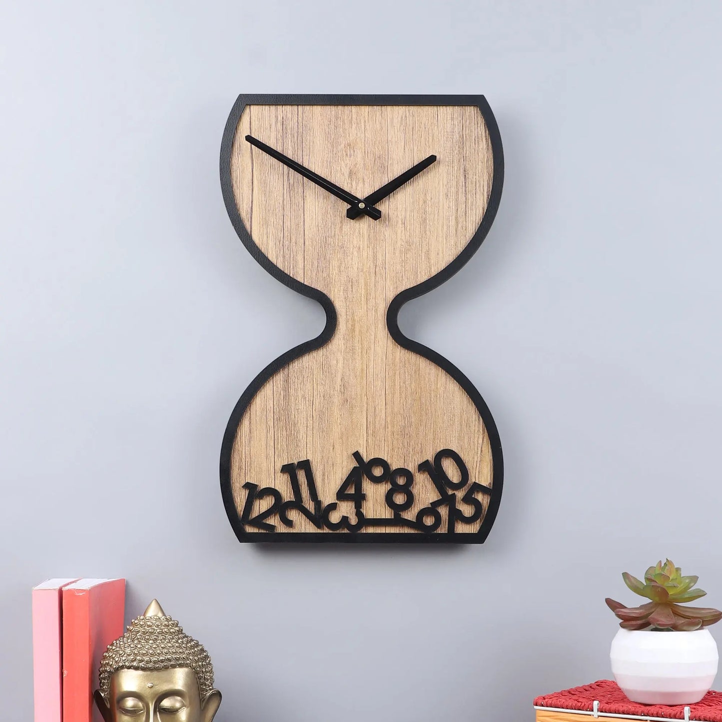 Rustic Wood Wall Clock, Decorative, Living Room, Bedroom, Kitchen, Dining Room, Entryway, Nursery, Office, Den, Hallway (Grey Clock) Attractive Sister