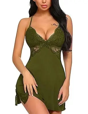 Women lingerie lace chemise sleepwear babydoll teddy lingerie Attractive Sister