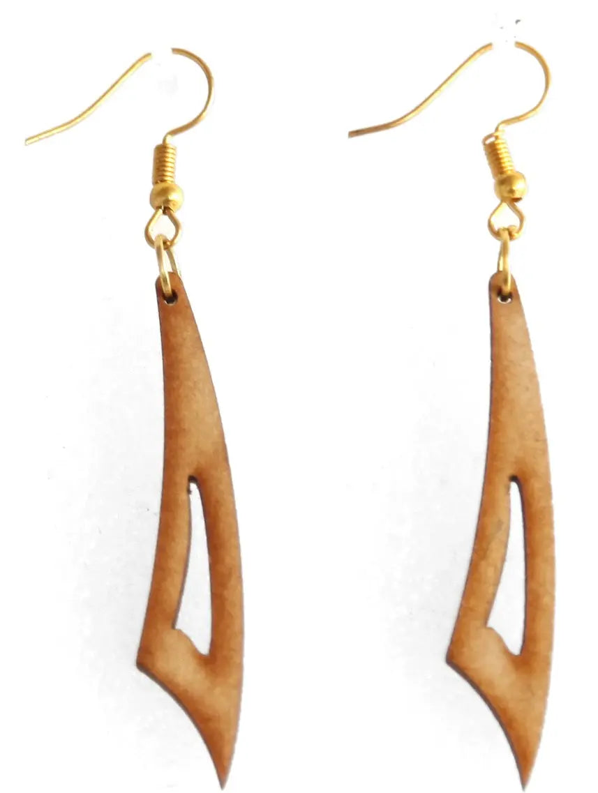 Handcrafted Wooden Earrings Set - 3 Pairs of Fun and Unique Designs Attractive Sister