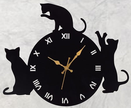 Designer Stylish Metal Wall Metal Metal Clock for Living Room, Bedroom, Office, Kitchen, Home and Hall, Fancy Big Size Modern Wall Watch for Homedécor -543 Attractive Sister