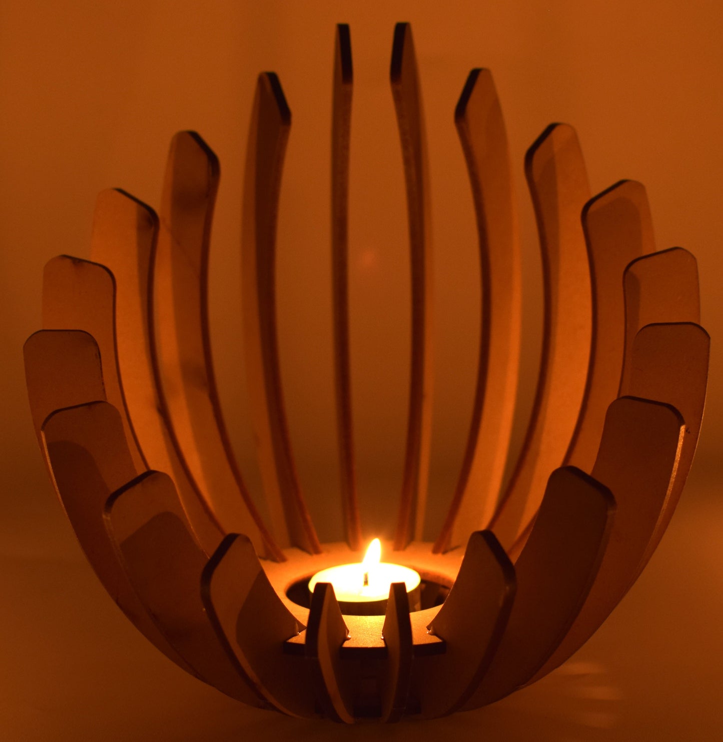 Handcrafted Wooden Lotus Diya Stand – Large Pooja Décor for Home Temple & Spiritual Rituals Attractive Sister