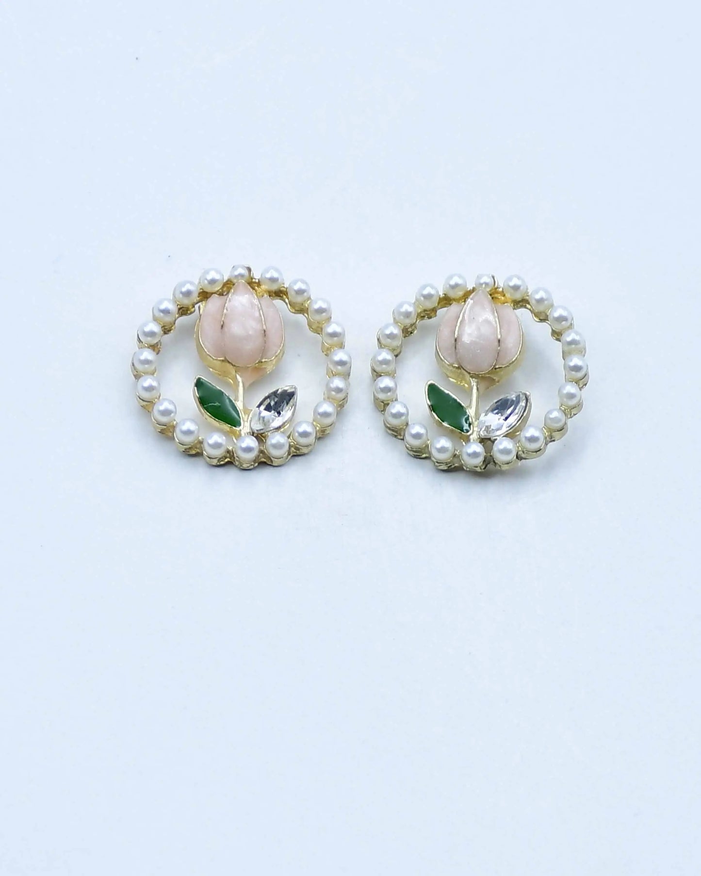 Elegant Pearl Flower Earrings Attractive Sister