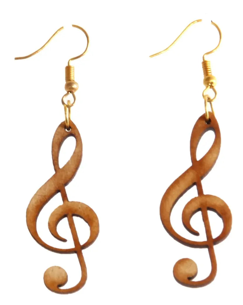 Handcrafted Wooden Earrings Set - 4 Pairs of Unique and Playful Designs Attractive Sister