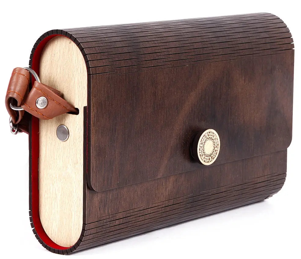 Women's Handcrafted Wooden Light Weight Unique purse/Handbeg Attractive Sister