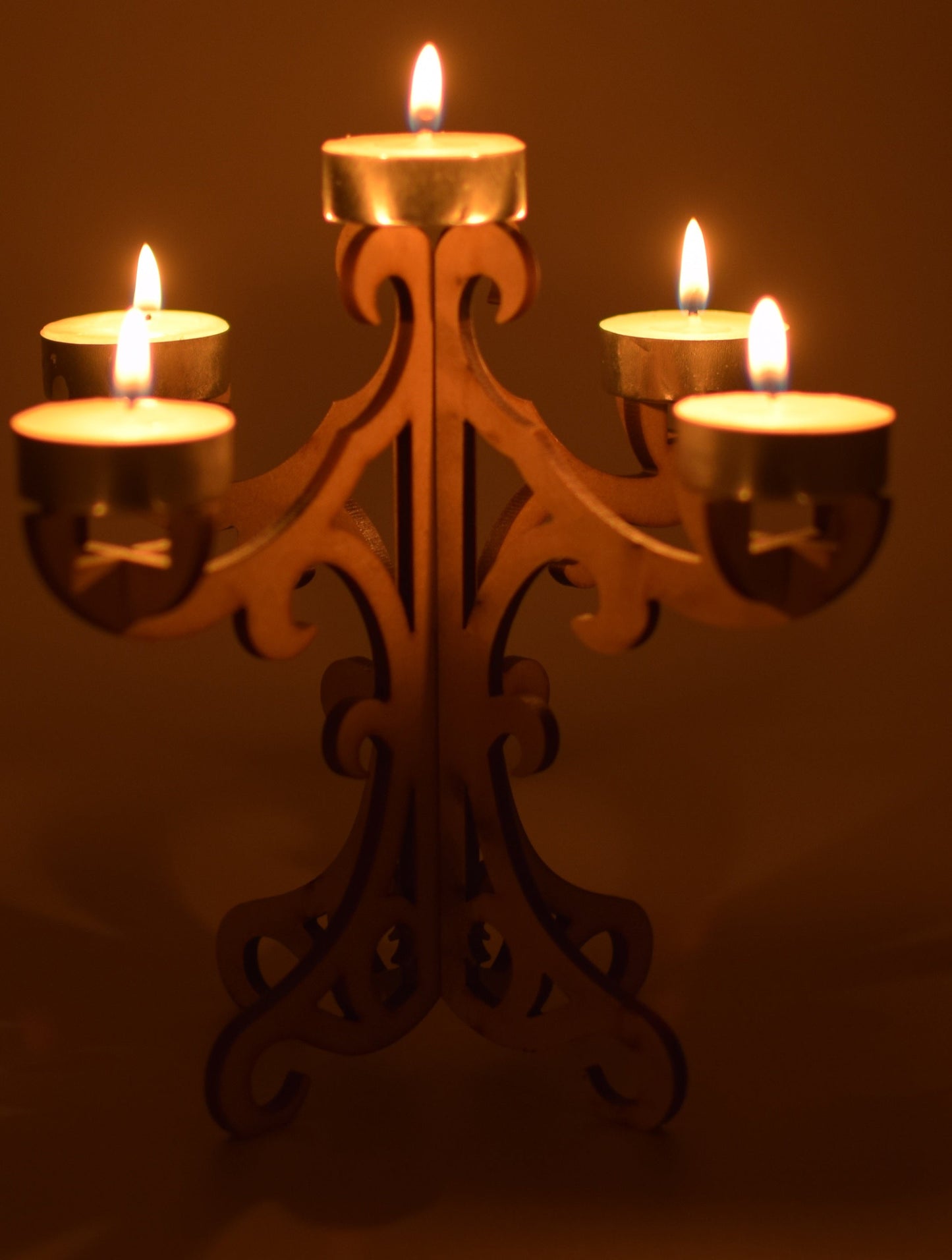 Wooden Diya & Candle Holder Stand – Perfect for Pooja Room, Home Temple & Festival Decoration Attractive Sister