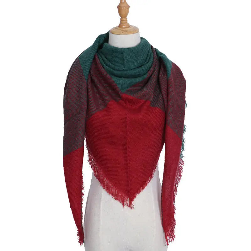 esign Women Triangles Scarf Long Scarves Shawl Autumn Winter CJ